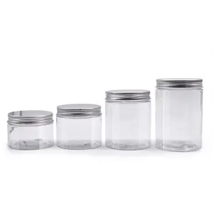 BPA משלוח Refillable ריק מטבח ביתי אחסון מכולות קוסמטי גוף קרם 8 oz פלסטיק צנצנות עם מכסים
