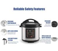 Juegos de cocina de acero inoxidable de 10 litros, sartén antiadherente 6l con dos ollas, olla a presión eléctrica Micro Industrial para frijoles