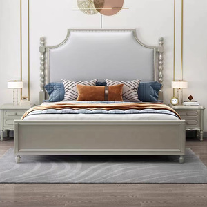 Mobilier <span class=keywords><strong>de</strong></span> chambre à coucher américain Cadre <span class=keywords><strong>de</strong></span> <span class=keywords><strong>lit</strong></span> rembourré Hôtel moderne <span class=keywords><strong>Lit</strong></span> King Queen Size en cuir <span class=keywords><strong>avec</strong></span> <span class=keywords><strong>rangement</strong></span> - Product Image 2