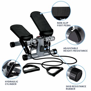 เครื่องออกกำลังกายแบบสเต็ปเปอร์ไฮดรอลิกขนาดเล็ก รุ่น TBJ001 พร้อมเชือกต้านแรง สำหรับฝึกขาในบ้าน - Product Image 3