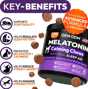 Compresse Calmanti Avanzate alla Melatonina <span class=keywords><strong>per</strong></span> Cani, Aiuto Naturale <span class=keywords><strong>per</strong></span> il Sonno con Canapa, Pillole <span class=keywords><strong>per</strong></span> Cuccioli Contro Ansia, Stress, Separazione, Abbaiamento e Fuochi d'Artificio - Product Image 4