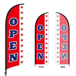 Drapeau à plumes personnalisé 2x8 pieds résistant au vent avec mât en fibre de verre pour événements en plein air et sur la plage - Product Image 4