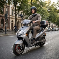 Moped électrique commercial haute vitesse pour le transport de marchandises, 48V 1000W, capacité de charge 200kg, scooter de livraison étanche