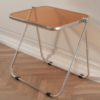 Tables basses pliable nordique Accent fin canapé chêne moderne salon meubles luxe acrylique pliant lit côté Tables basses