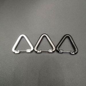 Aluminum Triangular Carabiner Quick-Release <b>Clip</b> Small Spring-Loaded Snap <b>Hook</b> Keychain Backpack Buckle China - Product Image 2