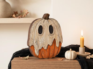 Decoración Vintage de Halloween, Decoración Retro para Estante de Madera, Fantasma, Gato Negro, Calabaza, Esqueleto, Bruja, Búho, Zombi, Vampiro - Product Image 5