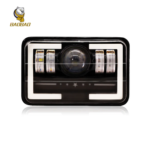 5 Inch Star Plastic Red Blue Polic Light para Harley Davidson Branco Amarelo Dual Color Motorcycle Front Light Acessórios do carro - Product Image 3