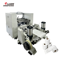 Machine de découpe de rouleaux de papier thermique avec guidage automatique du ruban pour une coupe nette des rouleaux de papier de fax