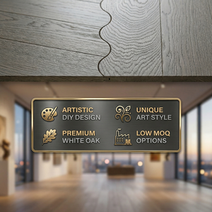 <span class=keywords><strong>Parquet</strong></span> de <span class=keywords><strong>Madera</strong></span> de Roble Blanco de Ingeniería con Bajo MOQ, 50 Tipos de Opciones, Instalación con Sistema Click Lock, Diseño Moderno para Villas y Gimnasios - Product Image 1