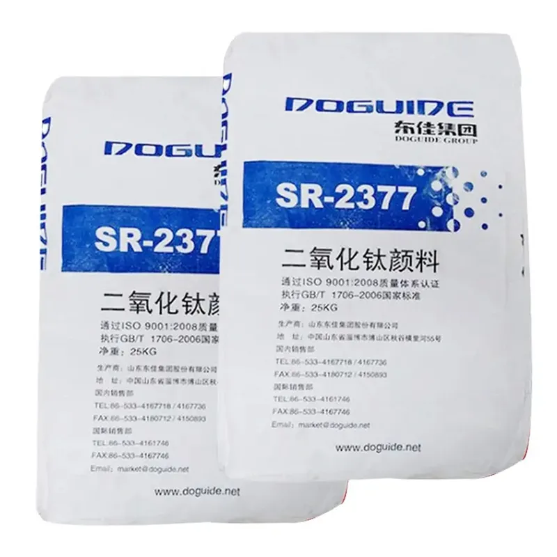 Rutilo biossido di titanio grado sr2377 guida SR 2377 polvere tio2 di alta qualità SR-2377 biossido di titanio per rivestimento carta da parati m