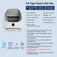 Bac à litière pour chat automatique écologique, facile à nettoyer, design ouvert, grande capacité, bac à litière intelligent pour chat