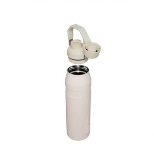 Botella de Agua Deportiva de Acero Inoxidable Aislada, Ligera, a Prueba de Fugas, con Tapa de Flujo Rápido y Boquilla Angulada, Libre de BPA, Negra, para Viajes - Product Image 3