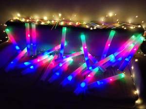 Wholesale Wholesale Hot Selling <b>LED</b> Party Wand Foam Glow Sticks with <b>Battery</b> <b>Operated</b> Flashing <b>Lights</b> for New Year Celebrations - Product Image 4