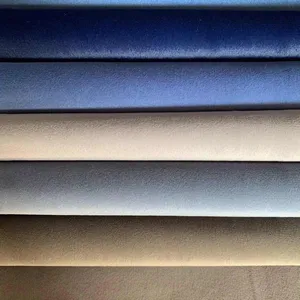 100% polyester microfiber material 210gsm plain dyeing plush velvet recycle sofa fabric