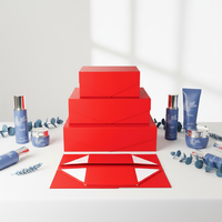 Dossiers cadeaux en papier kraft écologiques de luxe haut de gamme personnalisés, fermeture magnétique à double porte, couverture rabattable, revêtement UV