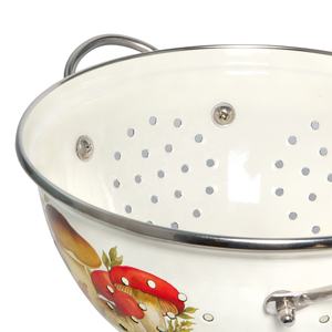 Emaye meyve sebze kevgir 16/23/26/28cm beyaz emaye kevgir çeşitli gıdalar sınır ile Vintage süzgeç 1.5QT 3QT - Product Image 4