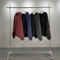 Sudadera con capucha unisex con cremallera, estilo Wasteland, desgastada, con bordado 3D, 100% algodón, ecológica, oversize, para otoño e invierno