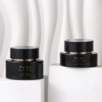 Botol Pompa Lotion Kaca Hitam Mengkilap 30ml 40ml 100ml 120ml Botol Semprot Silinder Pipih 30g 50g Stoples Kosmetik Oval Hitam