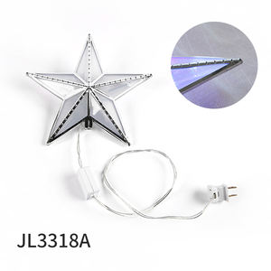 Pohon Natal ornamen puncak USB bertenaga baterai LED bintang bercahaya puncak untuk Xmas Olahraga & Hiburan Produk - Product Image 5