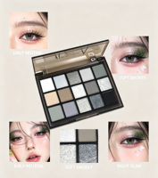 Palette de fards à paupières Smoky Chic 15 teintes, formule mate et scintillante, fard à paupières longue tenue et facile à estomper