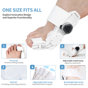Corrector de Juanetes para Mujeres y Hombres, Corrección Ortopédica de Juanetes con Separadores de Dedos Grandes, Férula Ajustable para Juanetes - Product Image 3