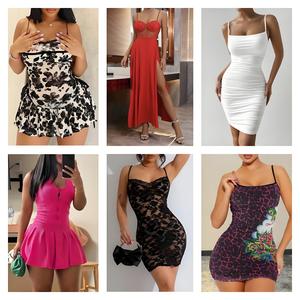 Jupe Camisole Rétro Printemps-Été pour Femme, Jupe en Maille Élastique Taille Haute, Robe Tendance Ajustée pour Femme - Product Image 1