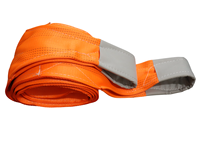 Provina Sangle de levage en polyester orange, capacité 10 tonnes, facteur de sécurité 8:1, largeur 250 mm, conception plate 2 plis œil-œil, efficace