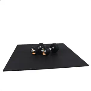 10厘米 * 10厘米防护健身房橡胶地板橡胶垫地板耐候性健身房运动橡胶瓷砖地板
