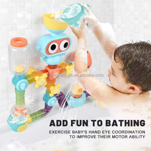 Tobogán Cascada Track Stick Niño Robot Juguetes <span class=keywords><strong>de</strong></span> baño Set Tazas <span class=keywords><strong>de</strong></span> baño <span class=keywords><strong>de</strong></span> plástico Ruedas y bola <span class=keywords><strong>de</strong></span> agua <span class=keywords><strong>para</strong></span> niños <span class=keywords><strong>Bañera</strong></span> Jugar - Product Image 2
