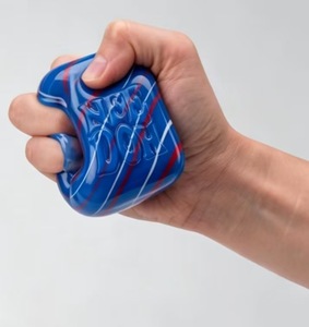 Needo Patriotic Swirled Squishy Cube Stress Relief <b>Toy</b> Red <b>White</b> Blue Soft Squeeze Sensory Gift for Adults Kids Summer Party - Product Image 1