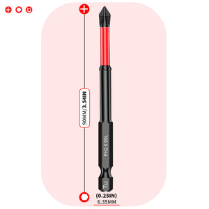 Guest Quality PH2 Impact Screwdriver Bit 90mm S2 Steel Magnetic Anti Slip For Industrial Use - Product Image 2