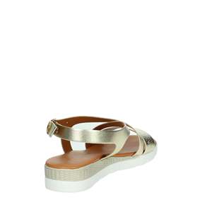 Sandali bassi con plateau in vera pelle traspirante da donna Valleverde 24200 Calzature estive piatte bianche - Product Image 3