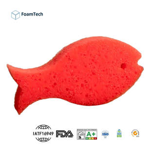 Mehrere Formen Kratzfreier Küchen-Waschschwamm Weich in Warmwasser-Temperatur Schwamm zum Reinigen - Product Image 1