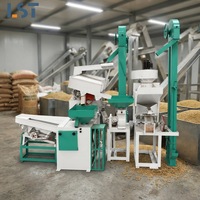 Machine à décortiquer le riz combinée 10-15TPD, ligne de traitement automatique du riz paddy, usine complète de décorticage du riz
