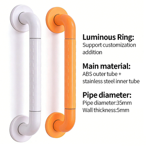 Maniglioni di Sicurezza Moderni Antiscivolo in ABS/Nylon e Acciaio, Montati a <span class=keywords><strong>Parete</strong></span>, <span class=keywords><strong>per</strong></span> Bagni <span class=keywords><strong>per</strong></span> Disabili e Supporto alla Mobilità nel Bagno - Product Image 4