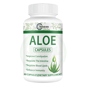 Compléments alimentaires en capsules d'aloe vera à base de plantes, marque privée OEM, pour soutenir la santé immunitaire et digestive, l'équilibre intestinal et les antioxydants - Product Image 1