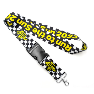Promotional Printed Neck 38Mm Width <b>Polyester</b> <b>Lanyard</b> With Semi-Metal Buckle and Custom Logo Free Sample - Product Image 1
