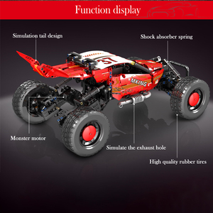 Mould King 18019 - Le Camion Tout-Terrain Télécommandé <span class=keywords><strong>Hurricane</strong></span> - Voiture de Drift dans le Désert - Blocs de Construction - Voiture RC 4x4 Haute Vitesse Tout-Terrain - Product Image 3