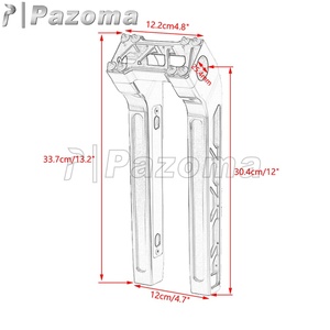 Riser Manubrio da 4" 6" 8" 10" 12" 14" con Piastra Superiore da 1" e Arretramento per Harley Softail Dyna Electra Glide Fatboy - Product Image 2