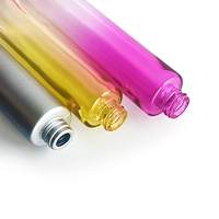 Flacon pulvérisateur de parfum en verre de luxe vide, portable, rechargeable, 60 ml, couleur dégradée, avec couvercle, acceptant les couleurs personnalisées, vente en gros