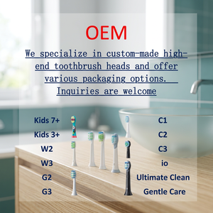 OEM Kids <b>Electric</b> <b>Toothbrush</b> <b>Head</b> Soft Nylon Bristle Replacement Brush <b>Head</b> with 1 Year Warranty Custom Logo for Household Use - Product Image 1