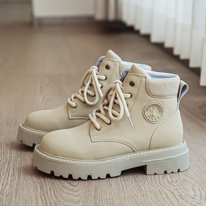 High-Waist <b>Work</b> <b>Boots</b> with Thick Sole, Unisex British Ankle <b>Boots</b> for Sports and Leisure - Product Image 1