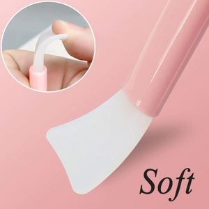 Cepillo Plano de Silicona de Doble Cabeza, Cepillo Facial Suave con Mango de Plástico, Aplicador de Mascarillas de Silicona 2 en 1 - Product Image 4