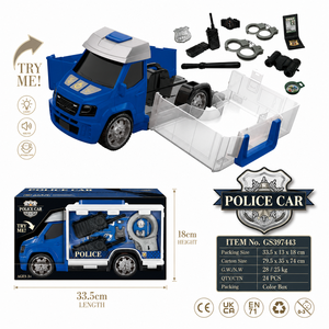 Set Giocattolo Auto <span class=keywords><strong>della</strong></span> <span class=keywords><strong>Polizia</strong></span> Scorrevole, Veicolo a Frizione, Gioco di Ruolo di Emergenza, Regalo Educativo all'Ingrosso - Product Image 2