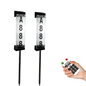 ป้ายเลขที่บ้านพลังงานแสงอาทิตย์สำหรับติดประตูบ้านหรือสวน  กันน้ำสำหรับภายนอกอาคาร  ไฟ LED RGB 7 สี - Product Image 6