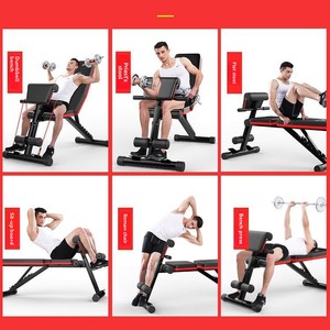 多功能钢制哑铃凳六合一健身椅男士飞压训练椅家用折叠牧师椅健身器材 - Product Image 2