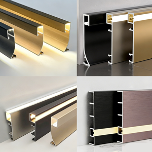 Plinthe LED moderne en alliage <span class=keywords><strong>d</strong></span>'aluminium garantie, finition chromée, <span class=keywords><strong>installation</strong></span> facile, accessoires <span class=keywords><strong>de</strong></span> revêtement <span class=keywords><strong>de</strong></span> sol, résistante à l'<span class=keywords><strong>eau</strong></span> - Product Image 4