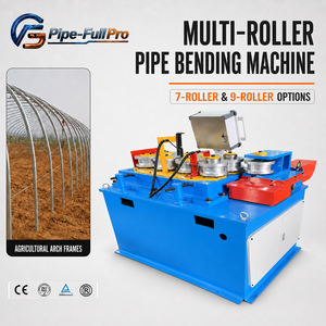 Machine à cintrer les cadres de serres avec options de 7 et 9 rouleaux pour la fabrication de cadres d'arche agricoles en tuyaux ronds - Product Image 1