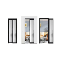 Porte coulissante PT en verre trempé pour chambre à coucher Cuisine Portes PT avec design graphique pour chambres à coucher Cuisines