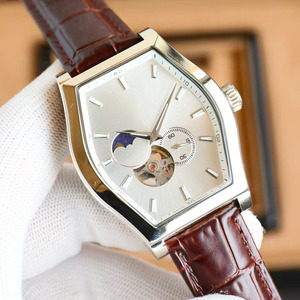 Montre mécanique 2026 charmante nouvelle phase de lune, petite seconde, aiguilles lumineuses, cadran ajouré en forme de barillet - Product Image 4